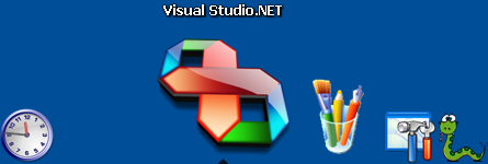 A dock of several colourful icons that I use to launch my programs.